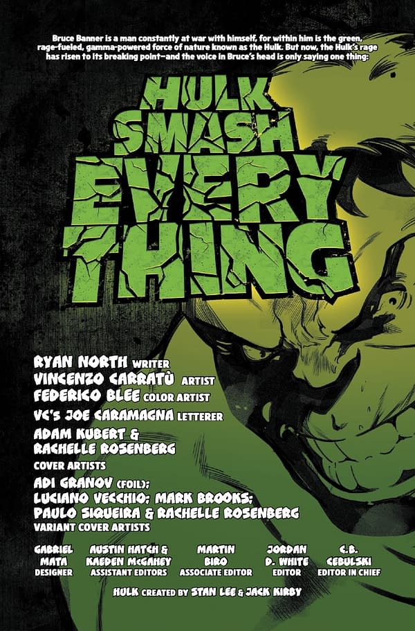 Interior preview page from HULK SMASH EVERYTHING #1 ADAM KUBERT COVER