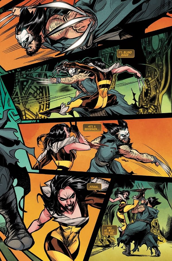 Interior preview page from LAURA KINNEY: SABRETOOTH #3 ELENA CASAGRANDE COVER