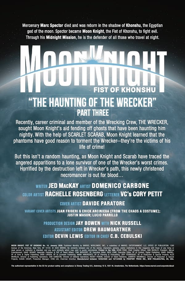 Interior preview page from MOON KNIGHT: FIST OF KHONSHU #14 DAVIDE PARATORE COVER