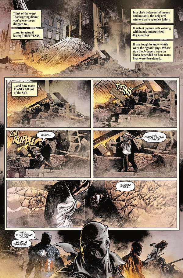 Interior preview page from MARVEL KNIGHTS: THE WORLD TO COME #4 JOE QUESADA COVER