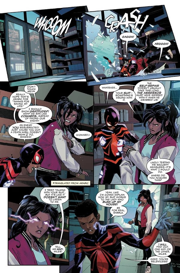 Interior preview page from MILES MORALES: SPIDER-MAN #41 FEDERICO VICENTINI COVER