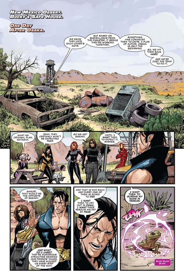 Interior preview page from NEW AVENGERS #6 STEPHEN SEGOVIA COVER