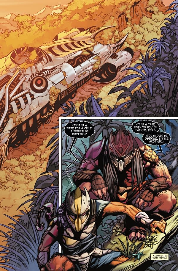 Interior preview page from PREDATOR: BADLANDS #1 JUAN FERREYRA COVER