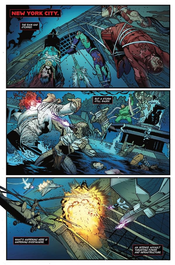 Interior preview page from PREDATOR KILLS THE MARVEL UNIVERSE #4 LEINIL YU COVER