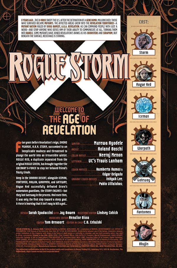 Interior preview page from ROGUE STORM #2 HUMBERTO RAMOS COVER