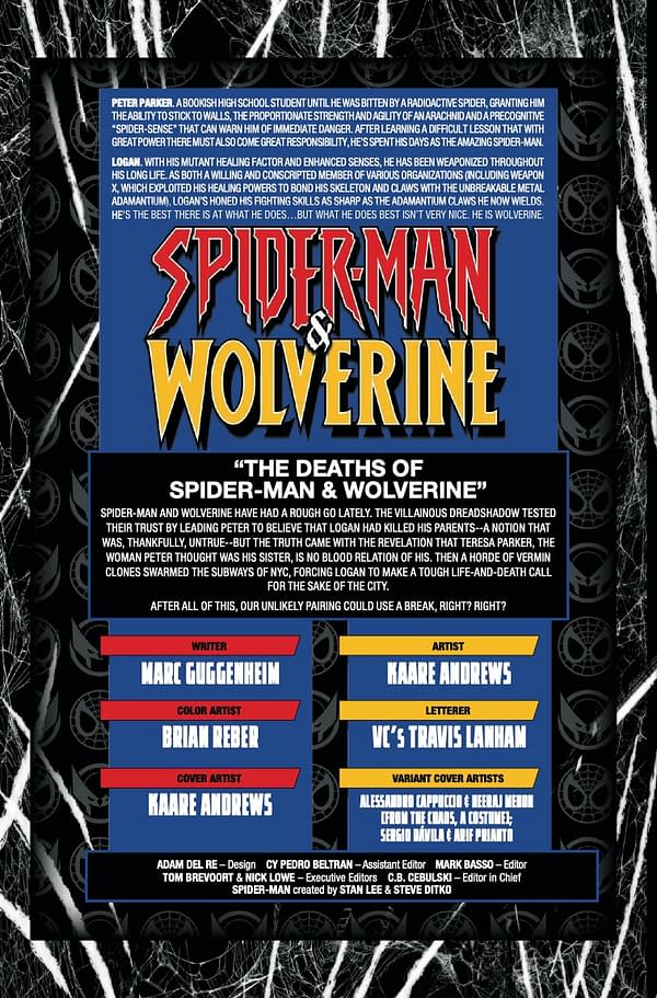 Interior preview page from SPIDER-MAN AND WOLVERINE #7 KAARE ANDREWS COVER