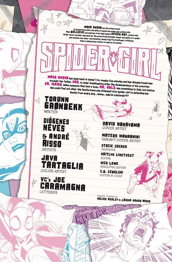 Interior preview page from SPIDER-GIRL #7 DAVID NAKAYAMA COVER