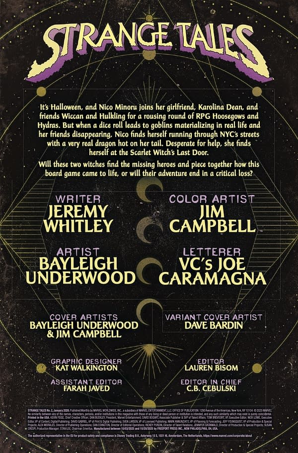 Interior preview page from STRANGE TALES #2 BAYLEIGH UNDERWOOD COVER