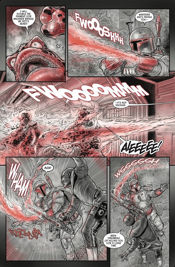 Interior preview page from STAR WARS: BOBA FETT - BLACK WHITE AND RED #3 E.M. GIST COVER
