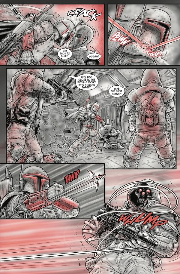 Interior preview page from STAR WARS: BOBA FETT - BLACK WHITE AND RED #3 E.M. GIST COVER