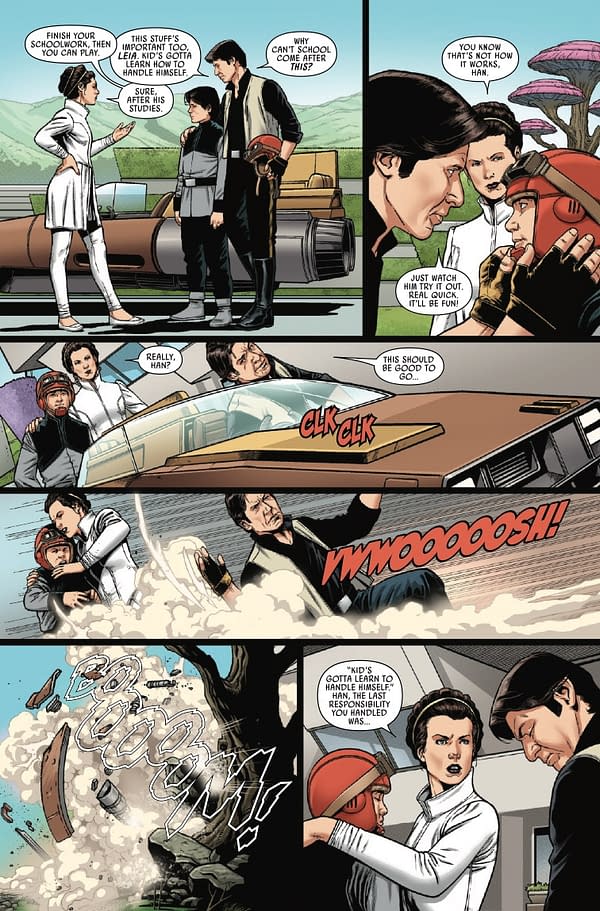 Interior preview page from STAR WARS: HAN SOLO - HUNT FOR THE FALCON #3 RAMON ROSANAS COVER