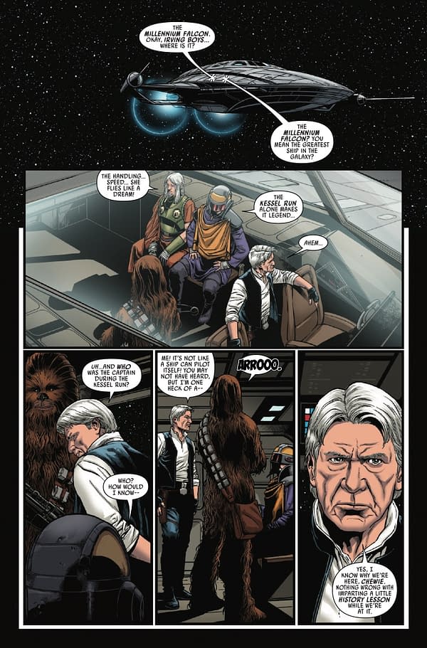 Interior preview page from STAR WARS: HAN SOLO - HUNT FOR THE FALCON #3 RAMON ROSANAS COVER