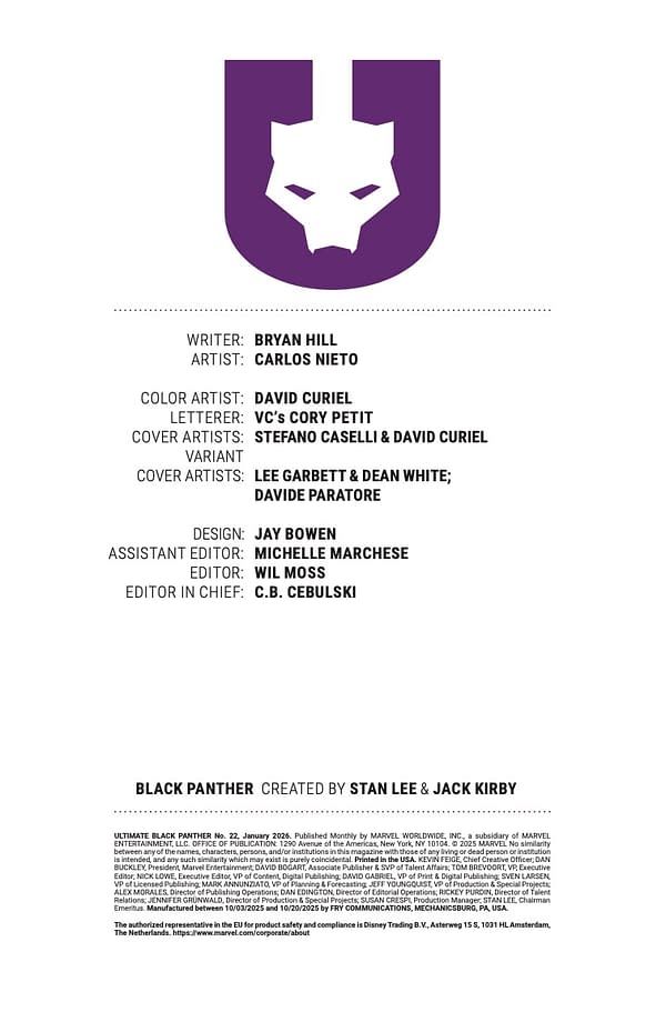 Interior preview page from ULTIMATE BLACK PANTHER #22 STEFANO CASELLI COVER