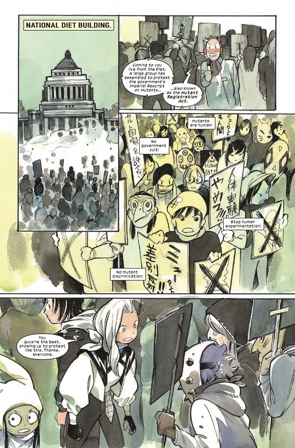 Interior preview page from ULTIMATE X-MEN #21 PEACH MOMOKO COVER