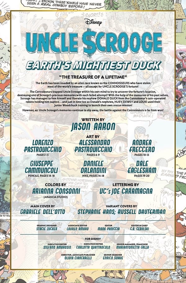 Interior preview page from UNCLE SCROOGE: EARTH'S MIGHTIEST DUCK #4 GABRIELE DELL'OTTO COVER