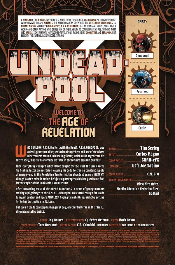 Interior preview page from UNDEADPOOL #2 E.M. GIST COVER