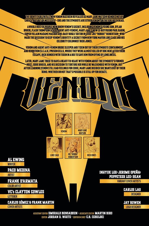 Interior preview page from VENOM #251 CARLOS GOMEZ COVER