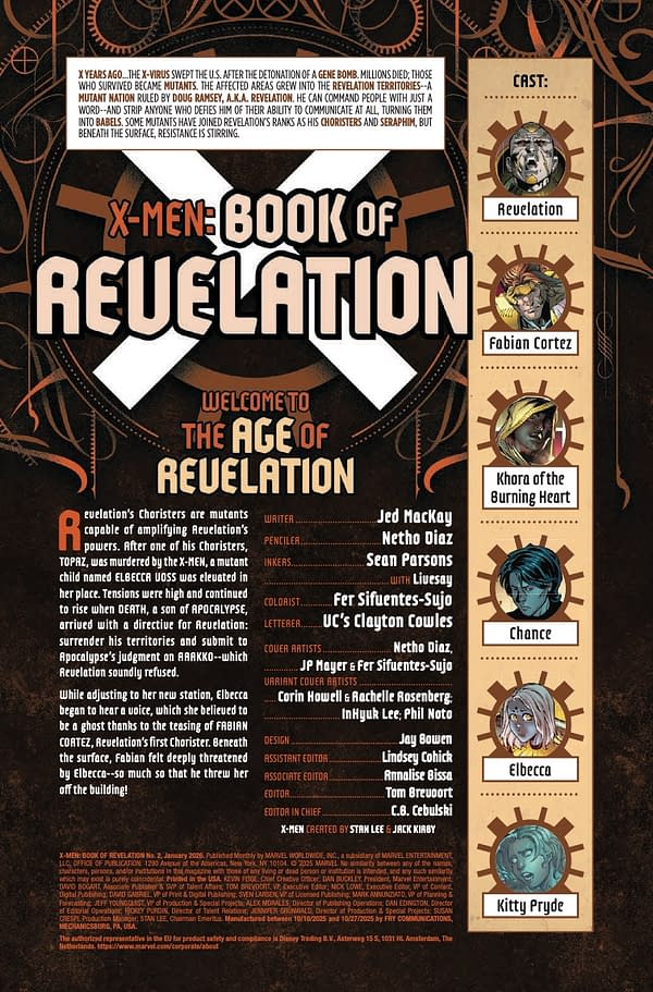 Interior preview page from X-MEN: BOOK OF REVELATION #2 NETHO DIAZ COVER