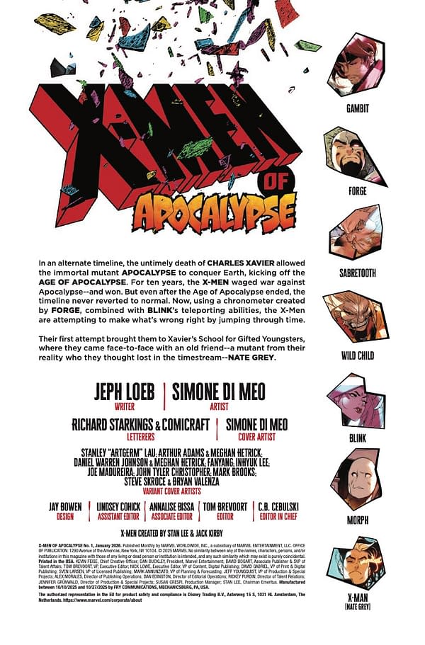 Interior preview page from X-MEN OF APOCALYPSE #1 SIMONE DI MEO COVER