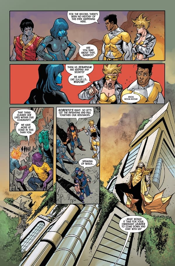 Interior preview page from X-VENGERS #2 MIKE MCKONE COVER