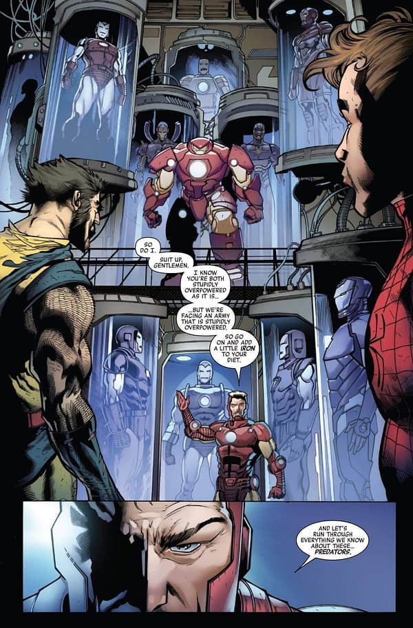 Interior preview page from PREDATOR KILLS THE MARVEL UNIVERSE #5 LEINIL YU COVER