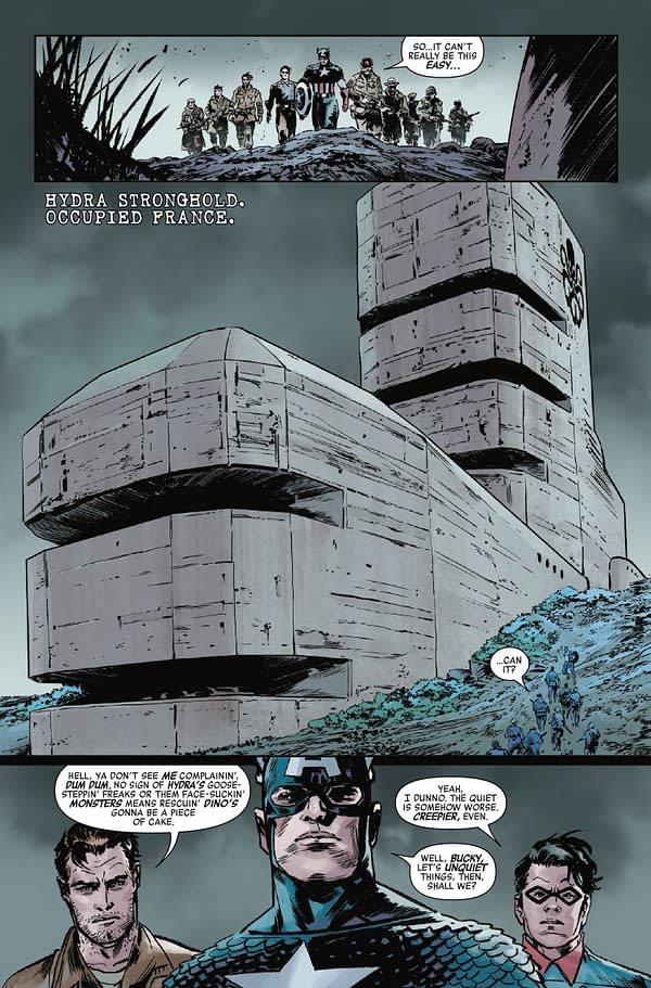 Interior preview page from ALIEN VS CAPTAIN AMERICA #2 LEINIL YU COVER