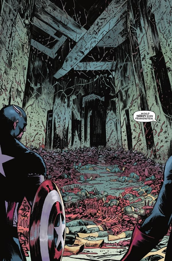 Interior preview page from ALIEN VS CAPTAIN AMERICA #2 LEINIL YU COVER