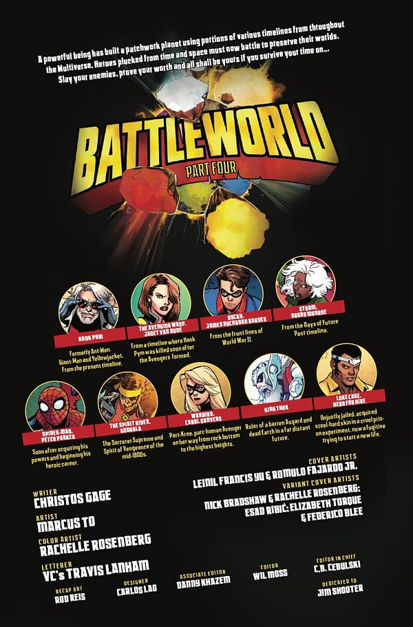 Interior preview page from BATTLEWORLD #4 LEINIL YU COVER