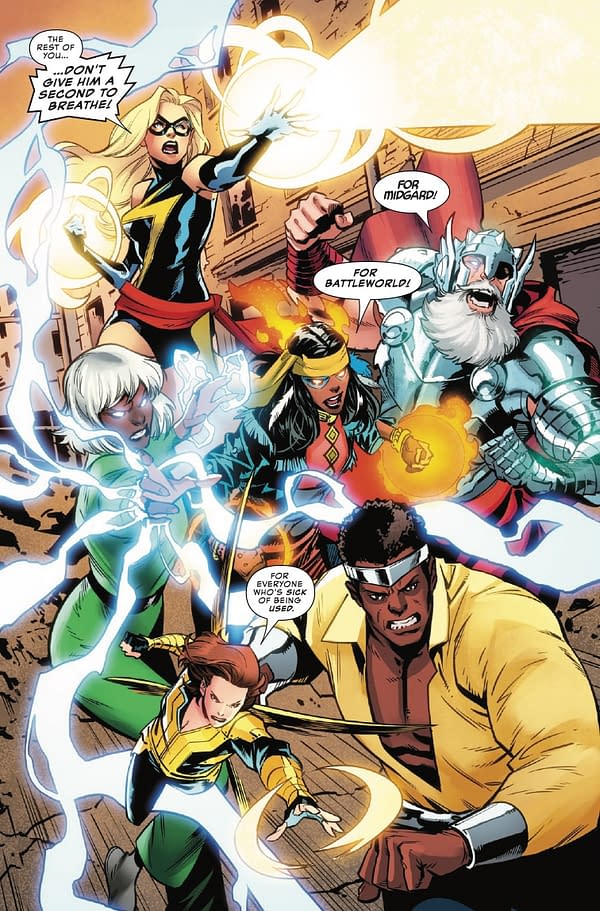 Interior preview page from BATTLEWORLD #4 LEINIL YU COVER