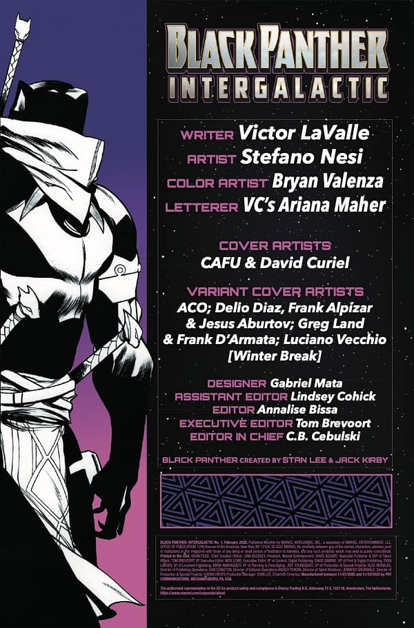 Interior preview page from BLACK PANTHER: INTERGALACTIC #1 CAFU COVER