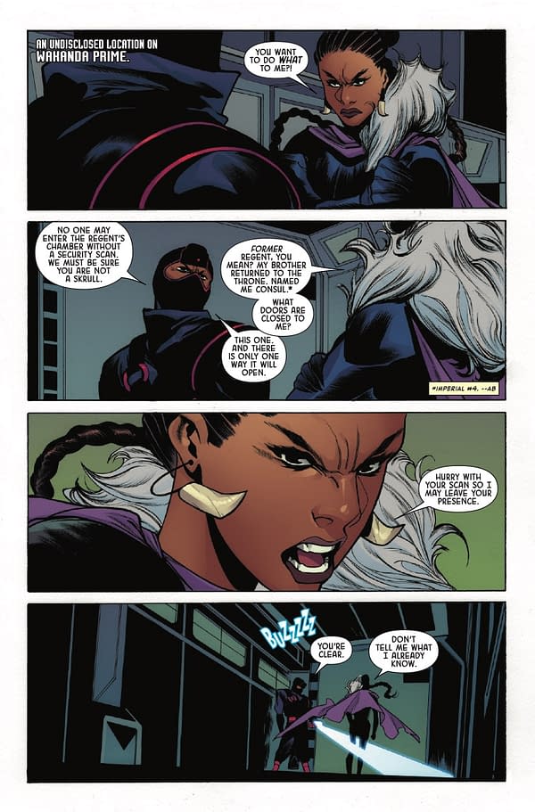 Interior preview page from BLACK PANTHER: INTERGALACTIC #1 CAFU COVER