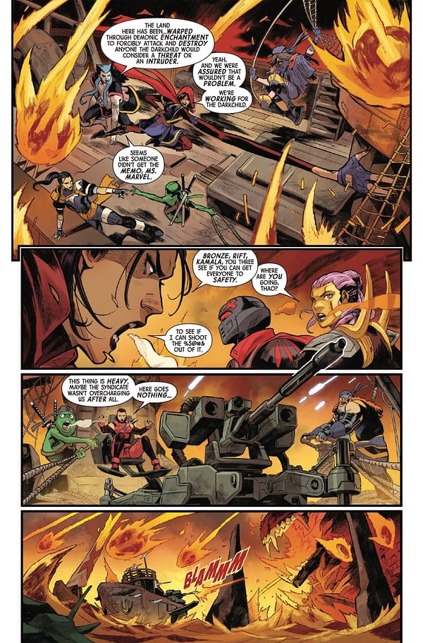 Interior preview page from EXPATRIATE X-MEN #3 FRANCESCO MORTARINO COVER