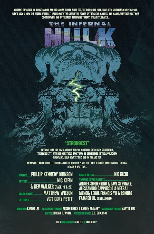 Interior preview page from INFERNAL HULK #2 NIC KLEIN COVER