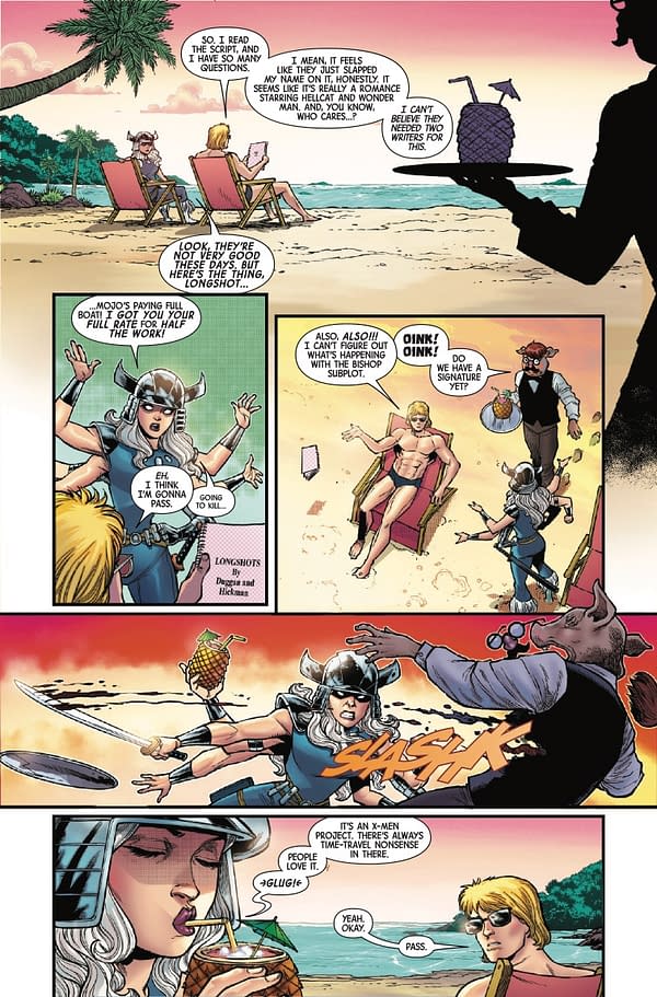 Interior preview page from LONGSHOTS #3 DUSTIN WEAVER COVER