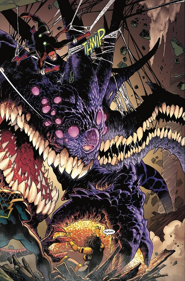 Interior preview page from RADIOACTIVE SPIDER-MAN #3 GIUSEPPE CAMUNCOLI COVER