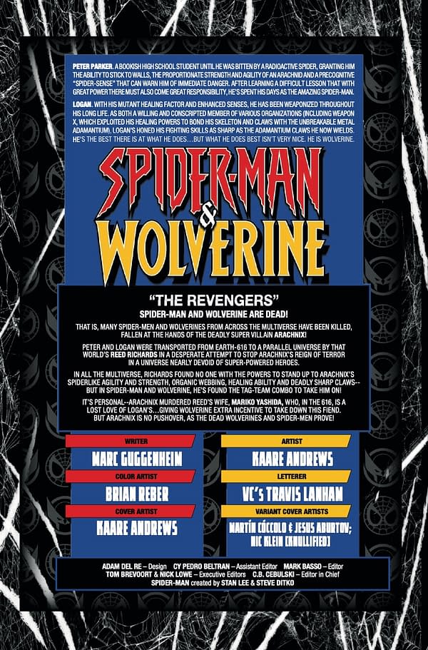 Interior preview page from SPIDER-MAN AND WOLVERINE #8 KAARE ANDREWS COVER