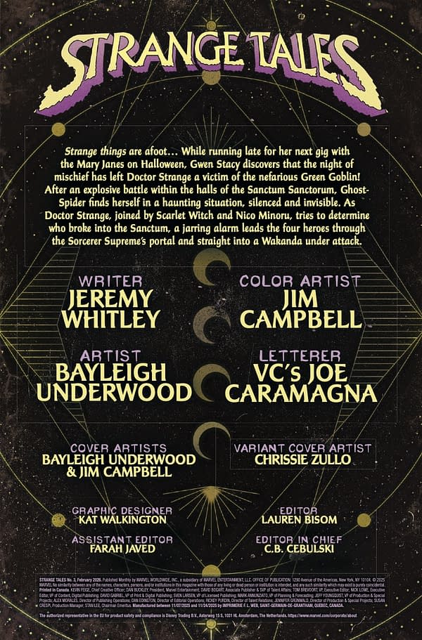 Interior preview page from STRANGE TALES #3 BAYLEIGH UNDERWOOD COVER