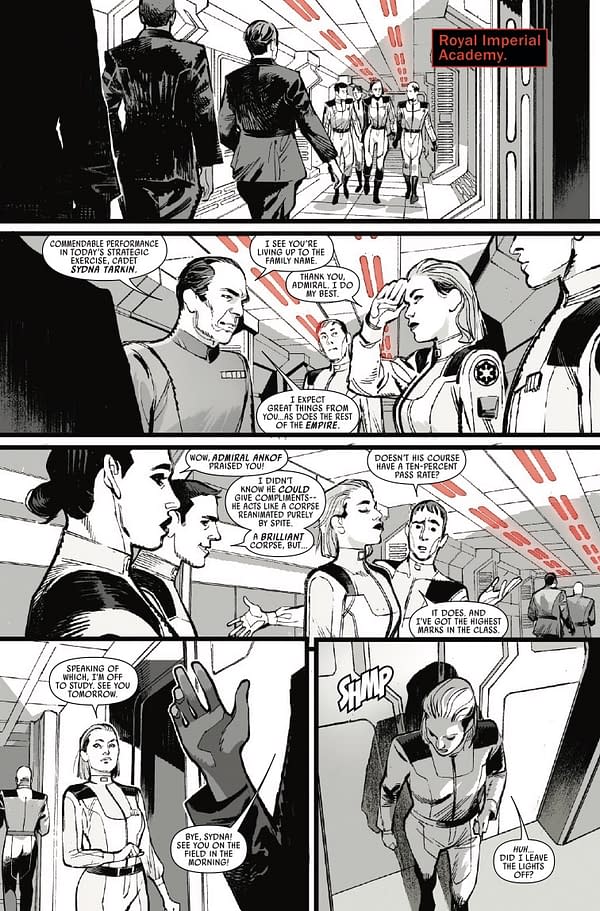 Interior preview page from STAR WARS: BOBA FETT - BLACK WHITE AND RED #4 KEN LASHLEY COVER