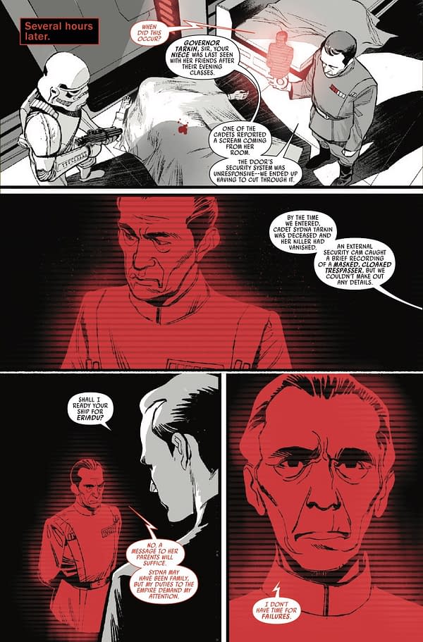 Interior preview page from STAR WARS: BOBA FETT - BLACK WHITE AND RED #4 KEN LASHLEY COVER