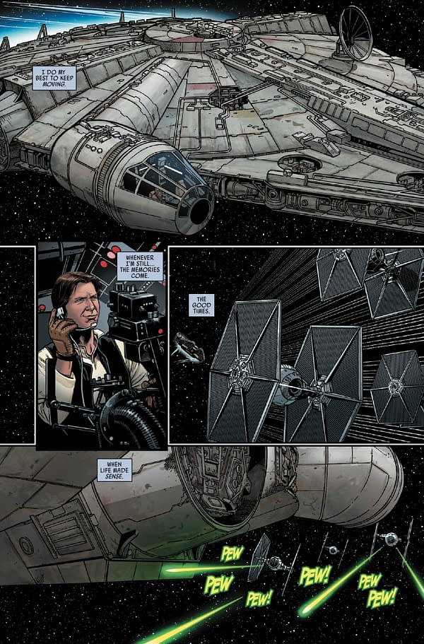 Interior preview page from STAR WARS: HAN SOLO - HUNT FOR THE FALCON #4 RAMON ROSANAS COVER