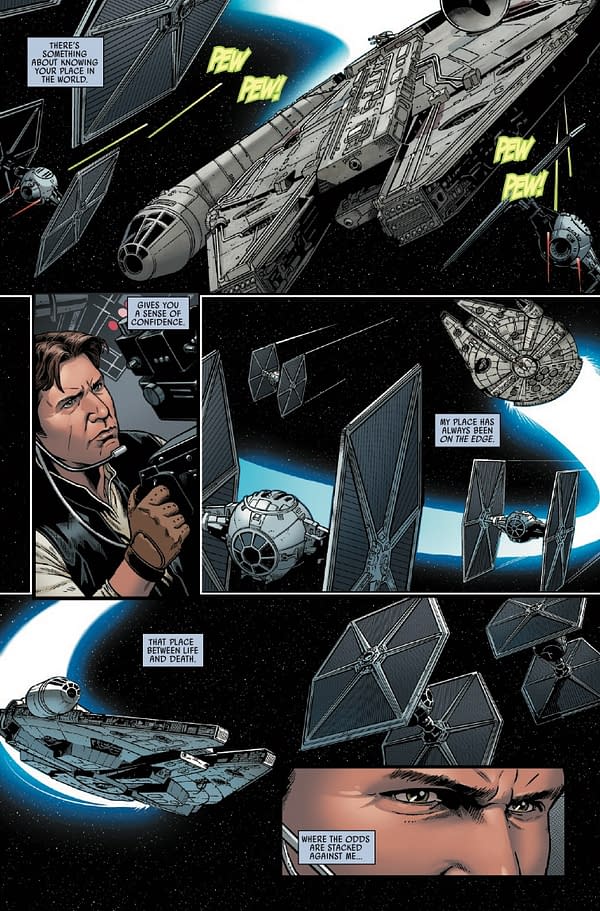 Interior preview page from STAR WARS: HAN SOLO - HUNT FOR THE FALCON #4 RAMON ROSANAS COVER