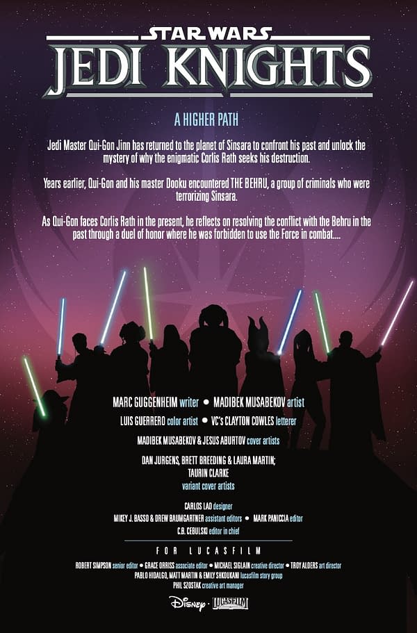 Interior preview page from STAR WARS: JEDI KNIGHTS #10 MADIBEK MUSABEKOV COVER