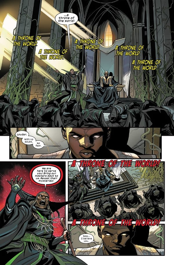 Interior preview page from ULTIMATE BLACK PANTHER #23 STEFANO CASELLI COVER