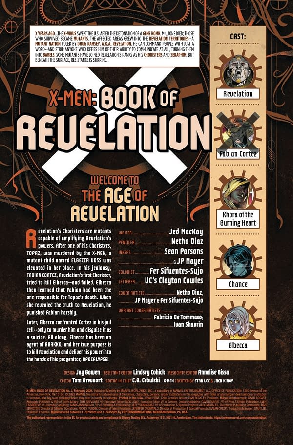 Interior preview page from X-MEN: BOOK OF REVELATION #3 NETHO DIAZ COVER