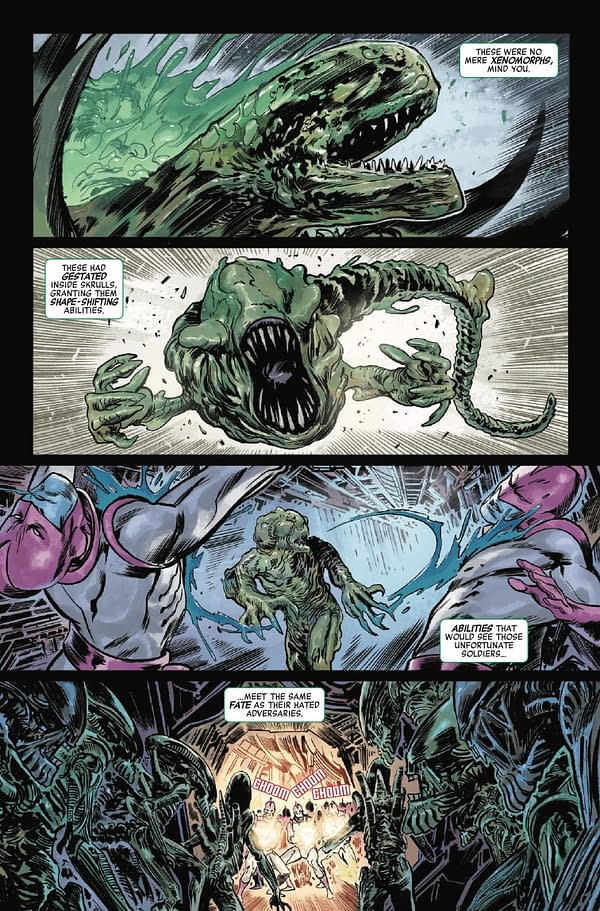 Interior preview page from ALIEN VS. CAPTAIN AMERICA #3 LEINIL YU COVER