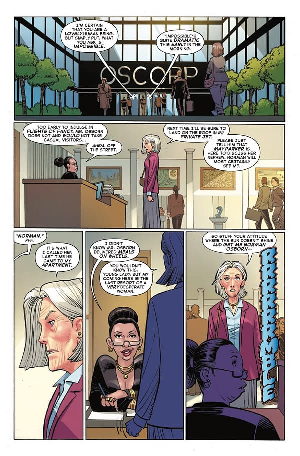 Interior preview page from AMAZING SPIDER-MAN #20 JOHN ROMITA JR. COVER