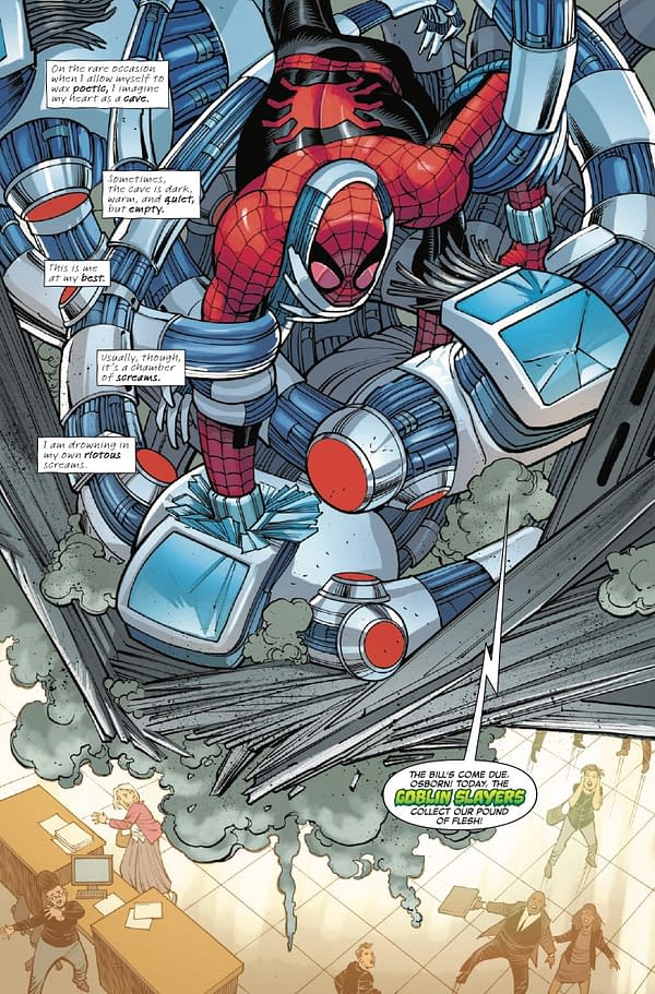 Interior preview page from AMAZING SPIDER-MAN #20 JOHN ROMITA JR. COVER