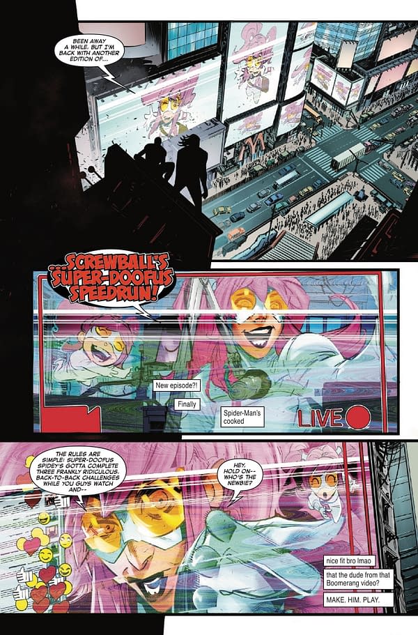 Interior preview page from AMAZING SPIDER-MAN 2026 ANNUAL #1 FRANCESCO MOBILI COVER