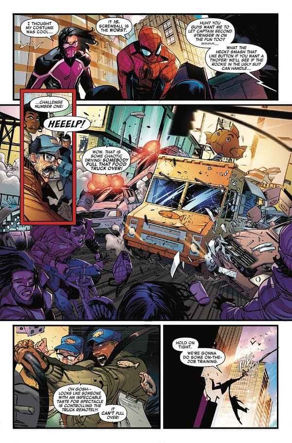 Interior preview page from AMAZING SPIDER-MAN 2026 ANNUAL #1 FRANCESCO MOBILI COVER