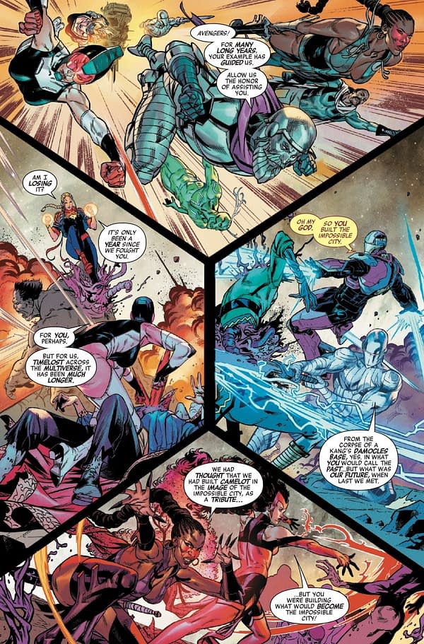 Interior preview page from AVENGERS #34 RUSSELL DAUTERMAN COVER